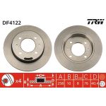 TRW Bremsscheibe Hyundai T. Lantra DF4122 TRW Bremsscheibe Hyundai T. Lantra DF4122