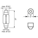 Rohr Glühlampe 12V/3W 8X27mm 10 St 1 987 302 226 Rohr Glühlampe 12V/3W 8X27mm 10 St 1 987 302 226