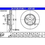 Bremsscheibe Toyota P. Auris/Corolla 1.33-1.8 07-12 24.0126-0148.1 Bremsscheibe Toyota P. Auris/Corolla 1.33-1.8 07-12 24.0126-0148.1