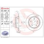 Brembo Bremsscheibe Hinterachse 08.4487.10 Brembo Bremsscheibe Hinterachse 08.4487.10