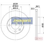 Japanparts Bremsscheibe DI-0939C Japanparts Bremsscheibe DI-0939C