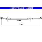 ATE Handbremsseil 24.3727-0356.2 ATE Handbremsseil 24.3727-0356.2