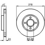 Bosch Bremsscheibe Vorderachse 0 986 478 427 Bosch Bremsscheibe Vorderachse 0 986 478 427