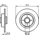 Bosch Bremsscheibe Hinterachse 0 986 479 108 Bosch Bremsscheibe Hinterachse 0 986 479 108
