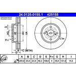 Bremsscheibe Toyota P. Corolla 1.4-1.6 Vvt-I 02-07 24.0125-0155.1 Bremsscheibe Toyota P. Corolla 1.4-1.6 Vvt-I 02-07 24.0125-0155.1