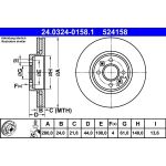 Bremsscheibe Renault P. Kangoo/Laguna/Megane/Scenic 1.4-2.0 95-09 Power Disc 24.0324-0158.1 Bremsscheibe Renault P. Kangoo/Laguna/Megane/Scenic 1.4-2.0 95-09 Power Disc 24.0324-0158.1