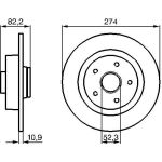 Bosch Bremsscheibe 0 986 478 744 Bosch Bremsscheibe 0 986 478 744