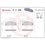 BREMBO Bremsklötze VA P 11 035 BREMBO Bremsklötze VA P 11 035