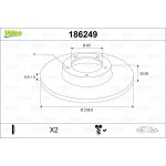 Valeo Bremsscheibe 186249 Valeo Bremsscheibe 186249
