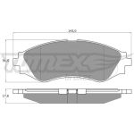 TOMEX brakes Bremsbelagsatz, Scheibenbremse TX 10-74 TOMEX brakes Bremsbelagsatz, Scheibenbremse TX 10-74