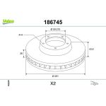Valeo Bremsscheibe 186745 Valeo Bremsscheibe 186745