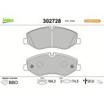 Valeo Bremsbelagsatz 302728 Valeo Bremsbelagsatz 302728