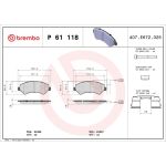 BREMBO Bremsklötze VA P 61 118 BREMBO Bremsklötze VA P 61 118