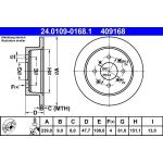 Bremsscheibe Honda T. City 1.4 08 24.0109-0168.1 Bremsscheibe Honda T. City 1.4 08 24.0109-0168.1