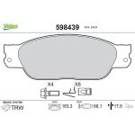 Valeo Bremsbelagsatz 598439 Valeo Bremsbelagsatz 598439