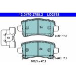 ATE Bremsbelagsatz Opel Hinterachse Insignia 1.4-2.0 08- Keramik 13.0470-2758.2 ATE Bremsbelagsatz Opel Hinterachse Insignia 1.4-2.0 08- Keramik 13.0470-2758.2