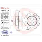 Brembo Bremsscheibe 08.A708.1X Brembo Bremsscheibe 08.A708.1X