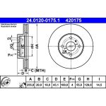 Bremsscheibe Toyota P. Yaris/Yaris Verso 1,0-1,5 99-05 24.0120-0175.1 Bremsscheibe Toyota P. Yaris/Yaris Verso 1,0-1,5 99-05 24.0120-0175.1