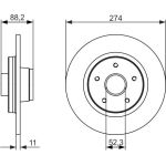 Bosch Bremsscheibe Hinterachse 0 986 479 695 Bosch Bremsscheibe Hinterachse 0 986 479 695