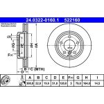Bremsscheibe Bmw S. E46/Z3/Z4 98-07 Power Disc 24.0322-0160.1 Bremsscheibe Bmw S. E46/Z3/Z4 98-07 Power Disc 24.0322-0160.1