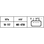 HELLA Sensor, Ladedruck 6PP 009 400-491 HELLA Sensor, Ladedruck 6PP 009 400-491