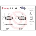 BREMBO Bremsklötze VA P 61 120 BREMBO Bremsklötze VA P 61 120