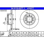 Bremsscheibe Vw T. Golf 5/A3/Octavia/Caddy/Scirocco/Seat 24.0110-0277.1 Bremsscheibe Vw T. Golf 5/A3/Octavia/Caddy/Scirocco/Seat 24.0110-0277.1