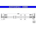 ATE Bremsschlauch 24.5112-0412.3 ATE Bremsschlauch 24.5112-0412.3