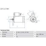 Bosch Starter 0 986 013 050