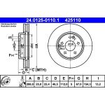 Bremsscheibe Db P. W202/W203/W210 93-07 24.0125-0110.1 Bremsscheibe Db P. W202/W203/W210 93-07 24.0125-0110.1