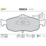 Valeo Bremsbelagsatz 598034 Valeo Bremsbelagsatz 598034