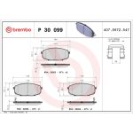 BREMBO Bremsklötze VA P 30 099 BREMBO Bremsklötze VA P 30 099