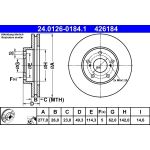 Bremsscheibe Toyota P. Auris/Corolla 1.2-1.8 12 24.0126-0184.1 Bremsscheibe Toyota P. Auris/Corolla 1.2-1.8 12 24.0126-0184.1
