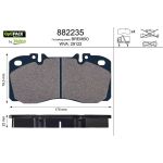 Valeo Bremsbelagsatz 882235 Valeo Bremsbelagsatz 882235