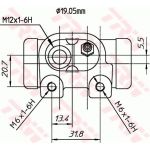 TRW Radbremszylinder BWD307T TRW Radbremszylinder BWD307T
