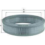 LX 1638 MAHLE Luftfilter LX 1638, Filtereinsatz, Höhe 67 mm – u. a. für Fiat Seicento / 600 (187_), / 600 Kasten/Schrägheck (287_) – OE Nummer 0006001073226 - l LX 1638 MAHLE Luftfilter LX 1638, Filtereinsatz, Höhe 67 mm – u. a. für Fiat Seicento / 600 (187_), / 600 Kasten/Schrägheck (287_) – OE Nummer 0006001073226 - l