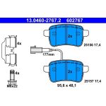 ATE Bremsbelagsatz Alfa Romeo Hinterachse Giulietta 1.4/1.6-2.0 JTDM 10 13.0460-2767.2 ATE Bremsbelagsatz Alfa Romeo Hinterachse Giulietta 1.4/1.6-2.0 JTDM 10 13.0460-2767.2