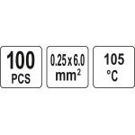 Satz Zinnhemd, 0,25-6 mm2, 100 St YT-81450 Satz Zinnhemd, 0,25-6 mm2, 100 St YT-81450
