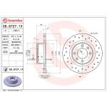 Brembo Bremsscheibe Hinterachse Xtra 08.8727.1X Brembo Bremsscheibe Hinterachse Xtra 08.8727.1X