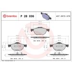 BREMBO Bremsklötze VA P 28 036 BREMBO Bremsklötze VA P 28 036