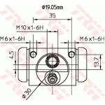 TRW Radbremszylinder BWD314 TRW Radbremszylinder BWD314