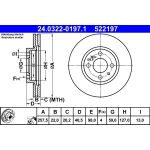 Bremsscheibe Peugeot P. Bipper 1.3 Hdi/1.4 08- Power Disc 24.0322-0197.1 Bremsscheibe Peugeot P. Bipper 1.3 Hdi/1.4 08- Power Disc 24.0322-0197.1