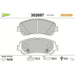 Valeo Bremsbelagsatz 302697 Valeo Bremsbelagsatz 302697