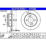 Bremsscheibe Hyundai T. I10 1.0-1.2 13 24.0110-0394.1 Bremsscheibe Hyundai T. I10 1.0-1.2 13 24.0110-0394.1