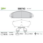 Valeo Bremsbelagsatz 598743 Valeo Bremsbelagsatz 598743