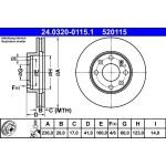 Bremsscheibe Opel P. Astra/Corsa/Vectra 84-02 Power Disc 24.0320-0115.1 Bremsscheibe Opel P. Astra/Corsa/Vectra 84-02 Power Disc 24.0320-0115.1