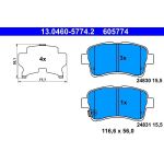 ATE Bremsbelagsatz 13.0460-5774.2 ATE Bremsbelagsatz 13.0460-5774.2