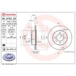 Brembo Bremsscheibe Vorderachse 09.9753.21 Brembo Bremsscheibe Vorderachse 09.9753.21