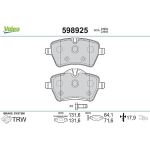 Valeo Bremsbelagsatz 598925 Valeo Bremsbelagsatz 598925