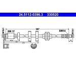 ATE Bremsschlauch 24.5112-0396.3 ATE Bremsschlauch 24.5112-0396.3